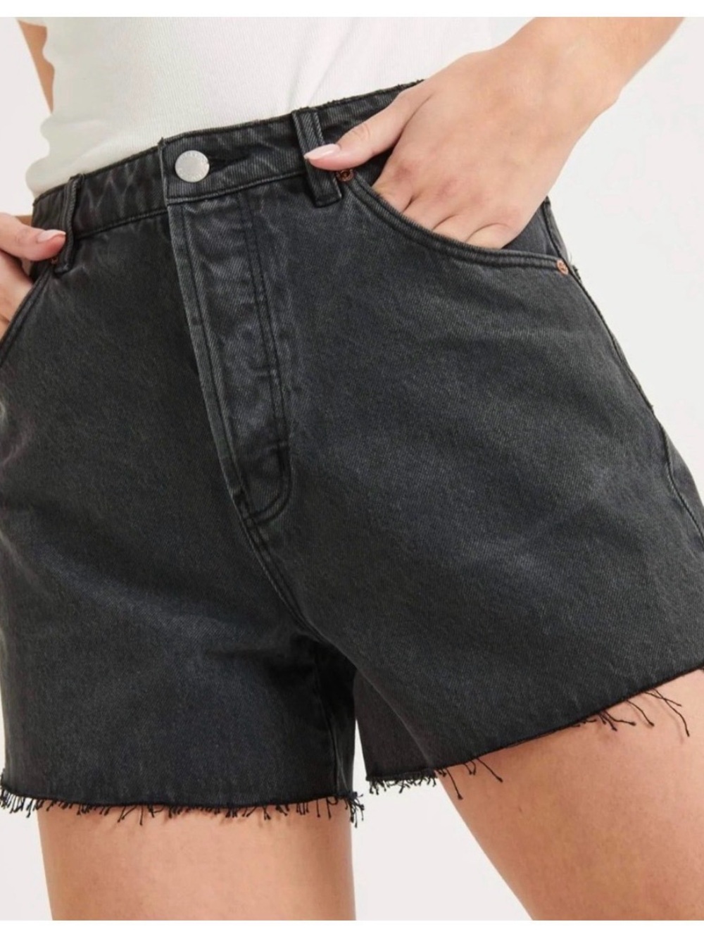 ROLLAS original hi rise cut off short vtg blk 27
